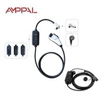 Pengisi Daya EV Portabel Listrik 3.5/7kW Baru dengan Kabel 5m, Perlindungan IP67, Tipe Amppal Tipe1 Tipe2 untuk Mobil Listrik