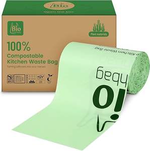 100% Compostable Trash <b>Bags</b> 33 Gallon Extra Extra Thick 1.1 Mil 20 Count Extra Large Lawn and Leaf Trash <b>Bags</b> Biodegradable - Product Image 4