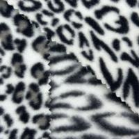 Tissu imprimé léopard écologique très demandé, anti-boulochage, tricoté en chaîne, 100 % polyester, 275 GSM, poids moyen, pour vêtements