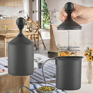 Barista Factory Direct, LOGO personnalisé, acier inoxydable 304, pompe <span class=keywords><strong>manuelle</strong></span> classique, mousseur à <span class=keywords><strong>lait</strong></span> pour café, crème à café, fabricant de mousse - Product Image 2