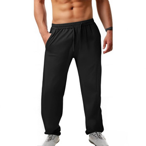 <span class=keywords><strong>Pantaloni</strong></span> Sportivi da Uomo Elasticizzati ad Asciugatura Rapida, Vestibilità Ampia <span class=keywords><strong>con</strong></span> Polsini Elastici e Coulisse - Product Image 3