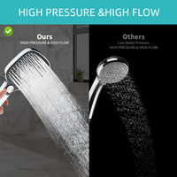 Bouton pommeau de douche à main-3 Modes économie d'eau en plastique haute pression douche réglable pour salle de bain (usine de Ningbo)