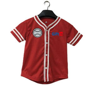 Deportes personalizados de secado rápido transpirable jóvenes niños pequeños béisbol en blanco botón Up Jersey Softball entrenamiento niños béisbol Jersey - Product Image 1