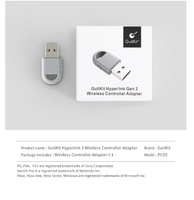 Adaptador Inalámbrico GuliKit Hyperlink 2 PC05 Dongle para Controlador PS5 PS4, Gamepad Gulikit para Xbox One, Windows, Android, Switch