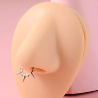 1 pièce G23, anneau à charnière en titane, Septum, Clicker, cône à pointes, nez, Labret, oreille, Tragus, Helix, Cartilage, Daith, boucles d'oreilles