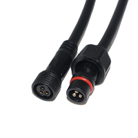 Câble d'extension étanche 22AWG M12 2 broches 3 broches mâle-femelle pour connecteur solaire, lampe LED et alimentation