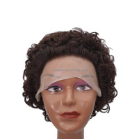 KAMA-Perruque courte en cheveux humains bouclés, coupe Pixie, 13x4, avec baby hair