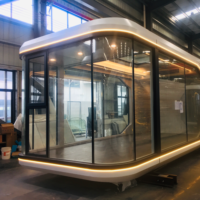 Maison préfabriquée de conteneur d'hôtel de capsule de l'espace de camping écologique faite de panneau "sandwich"