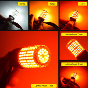 Ampoules LED de clignotants et de feux stop pour voiture T20 P21w Ba15s 1156 1157 7440 7443, 144 SMD, puce 3014, CanBus - Product Image 6