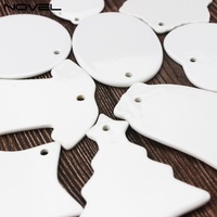 Ornements de Noël en céramique vierges personnalisables par sublimation DIY, impression par transfert thermique, écologiques, 11 formes disponibles, pour sapin de Noël