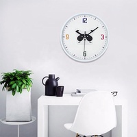Horloge murale silencieuse à piles, style dessin animé, en plastique Antique, personnalisées, pour Art