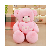 Ours en Peluche de la Saint-Valentin avec Cœur, Peluches Géantes pour Cadeaux de Petite Amie 50/75/95/135cm