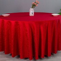 Vente en gros de nappes Jacquard rondes rectangulaires pour événement, couverture de table damassée pour événement, hôtel, mariage, fête d'anniversaire