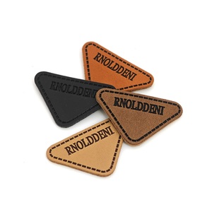 Etiqueta de cuero PU con logotipo personalizado, parche de cuero grabado, etiquetas de cuero para sombreros, parches de cuero para prendas, material de cuero PU - Product Image 3