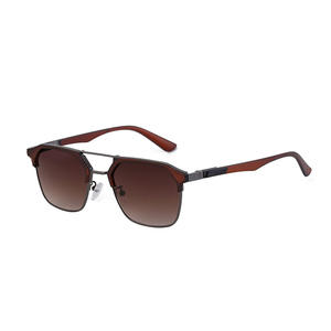 Gafas de sol de estilo europeo americano para hombre, UV400, montura de PC, gafas de sol de clase 2, gafas de conducción, color negro SL-H2420 - Product Image 1