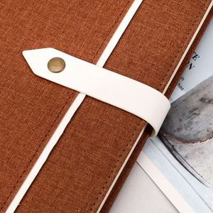Custom Print Business Office Buckle Leather A5 Notebook with 100 Sheets Lined Pages - Product Image 4