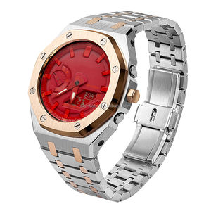 Luxe Chêne Ga2100 Bracelet Deux Tons Métal Lunette Pièces Montre Mod Kit Boîtier En Acier Inoxydable <span class=keywords><strong>G</strong></span> Ga2110 Choc - Product Image 1