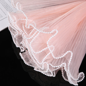 רשת גלים מסולסל פנינה קוריאנית פרחים עטופים חומר עטיפה חומר קישוט זר חתונה - Product Image 5