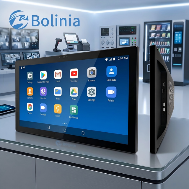 21.5 Inch Android Industrial Panel PC RK3568 4GB RAM 16GB EMMC IPS PCAP Touch Plastic Housing AIO Desktop Wall Mount HMI