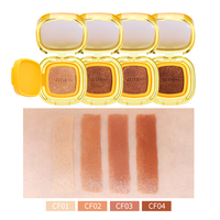 SPF 45+ Full Coverage Liquid Sunscreen Cushion Foundation Custom Natural BB CC Cream Dark Cushion Concealer Langsung dari Pabrik