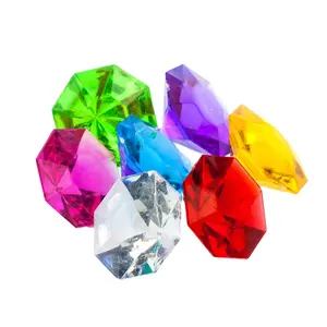 थोक रंगीन बड़े एक्रिलिक हीरा Octangle के साथ आकार
