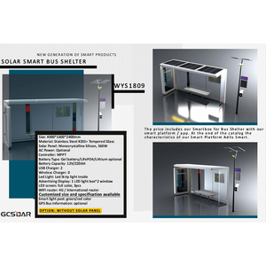 Parada de Autobús con Energía Solar, Pantalla para Pasajeros, Carga USB, Sensores Meteorológicos y Asientos Cómodos - Product Image 3