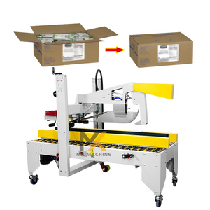 Semi automatic top flap folding tape carton box sealer sealing machine