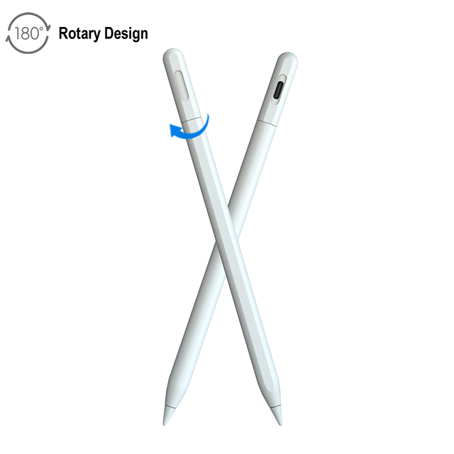 New Arrival Engraved Logo Active Stylus Pen with Rotating Cover Magnetic Charging Tilt Pressure Sensing for iPad 2024 2025
