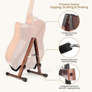 Supporto per chitarra MUSO pieghevole supporto in legno per chitarra classica - Product Image 4