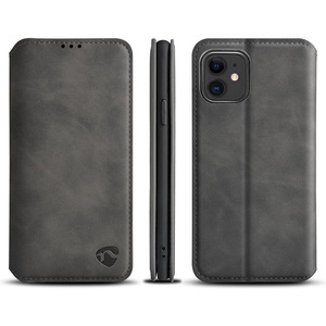 Funda tipo billetera para Apple iPhone 11, funda de cuero suave negra - Product Image 4