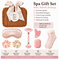 Coffret cadeau de luxe vintage pour femmes, panier en PVC réutilisable avec rouleau facial, accessoires de bain, cadeau pour la Saint-Valentin