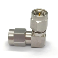 Adaptateur coaxial RF haute fréquence Sma-JWJG, connecteur coaxial à ondes millimétriques, 50 ohms, angle droit, acier inoxydable