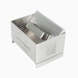 Boîte carrée en acier inoxydable avec côtés perforés et couvercle - Product Image 5