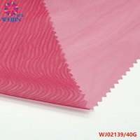Tissu en maille power tricoté chaîne, 100% Nylon/Polyester, 40 g/m², super doux, léger et respirant, pour robes, avec broderie et teinture, en gros
