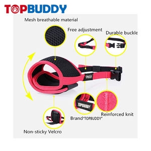 Silencieux en Nylon respirant pour chien, logo personnalisé, à mailles solides, avec bretelles réglables, évite les morsures, mastiquer - Product Image 5