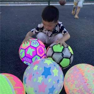 Shiny Football Toy Shiny Leather Soccer <strong>Ball</strong> Basketball Swing <strong>Ball</strong> <strong>Luminous</strong> Football Glowing Inflatable <strong>Ball</strong> in the Dark - Product Image 5