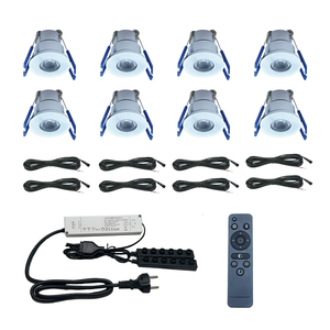 3W 8led Set <strong>Spotlight</strong> Dimmable With Remote Controller and EU <strong>Plug</strong> for SunSpaces Verandas and Garden Rooms. - Product Image 2