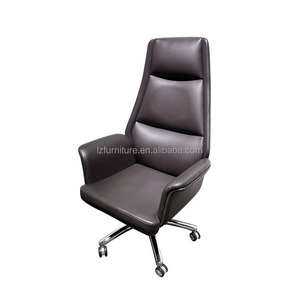 Chaise de bureau ergonomique pivotante en cuir réglable à dossier haut pour dirigeant, mobilier de bureau de direction, vente directe fabricant - Product Image 2