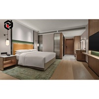 Ensemble de meubles de chambre d'hôtel de luxe, lit king-size en bois de haute qualité, structure durable pour chambre de villa, lit en bois pour appartement