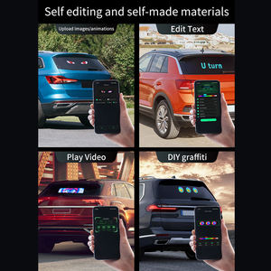 Fournisseur de panneaux d'affichage LED pour voiture, écran souple, vente en gros, application pliable, panneau publicitaire programmable pour la publicité sur la vitre arrière de voiture, taxi - Product Image 6