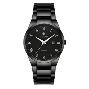 Montre à quartz pour homme OEM ODM en or, bracelet en acier inoxydable, cadran à chiffres romains, affichage du calendrier, montre-bracelet décontractée et professionnelle, étanche - Product Image 4