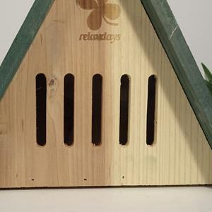 Vente en gros d'hôtels pour insectes en bois triangulaires pour les coléoptères, les coccinelles, toit vert, <span class=keywords><strong>maison</strong></span> pour insectes en bois naturel - Product Image 4