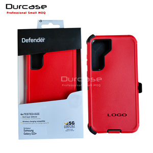 Bao da Defender 3 trong 1 Armor trường hợp đối với Samsung <span class=keywords><strong>Galaxy</strong></span> s23plus S23 + S23 s23u S24 vành đai <span class=keywords><strong>Clip</strong></span> nhựa xây dựng trong màn hình bìa trường hợp - Product Image 1