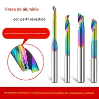 HOZLY Fraise à queue en carbure à revêtement AlTiN, à une dent, pour routeur CNC, OEM/ODM, pour acrylique, PVC, panneaux de particules, 55HRC