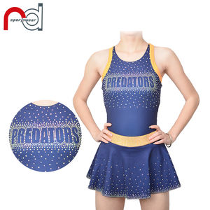 最新デザインキッズ応援コスチュームラインストーン昇華トレーニングギアカスタム応援練習服 - Product Image 2