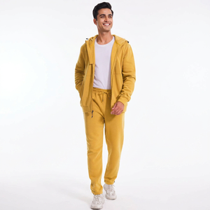 Conjunto de Sudadera con Capucha y Pantalones Deportivos 2 en 1 con Estampado Animal, Corte Regular, 100% Algodón, con Cierre de Cremallera, Personalizado con Impresión Digital para Hombre - Product Image 1