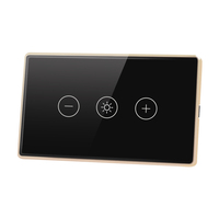 Gradateur de lumière intelligent WiFi, Smart Life/Tuya APP Status Backlight Switch Off Voice Compatible avec Alexa Google Assista
