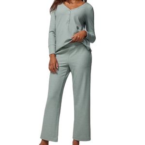 100% <span class=keywords><strong>donna</strong></span> <span class=keywords><strong>in</strong></span> <span class=keywords><strong>cotone</strong></span> biologico pigiama Waffle <span class=keywords><strong>vestiti</strong></span> da <span class=keywords><strong>donna</strong></span> sostenibile pigiama <span class=keywords><strong>donna</strong></span> tuta notte Waffle camicia da notte Pj - Product Image 1