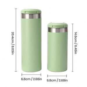Custom 350ml 500ml <b>Reusable</b> Coffee Cup Tea Insulated Tumbler Drinks 12oz 16oz Straight Bottle Stainless Steel Vacuum Travel <b>Mug</b> - Product Image 2