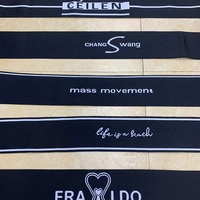 Bande élastique en nylon jacquard haute ténacité 1-5 cm, motif labyrinthe imprimé au dos, confortable, rayée, chevrons, motif 3D pour sous-vêtements